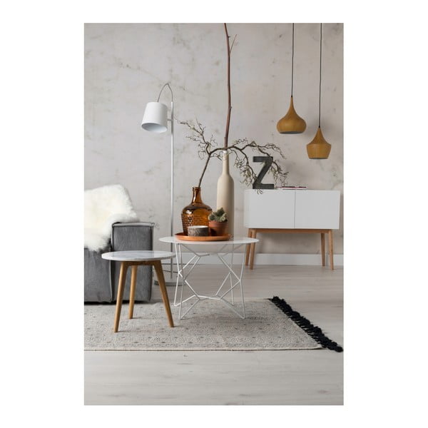 Tavolino con piano in pietra decorata , ⌀ 40 cm Stone - Zuiver-image-1