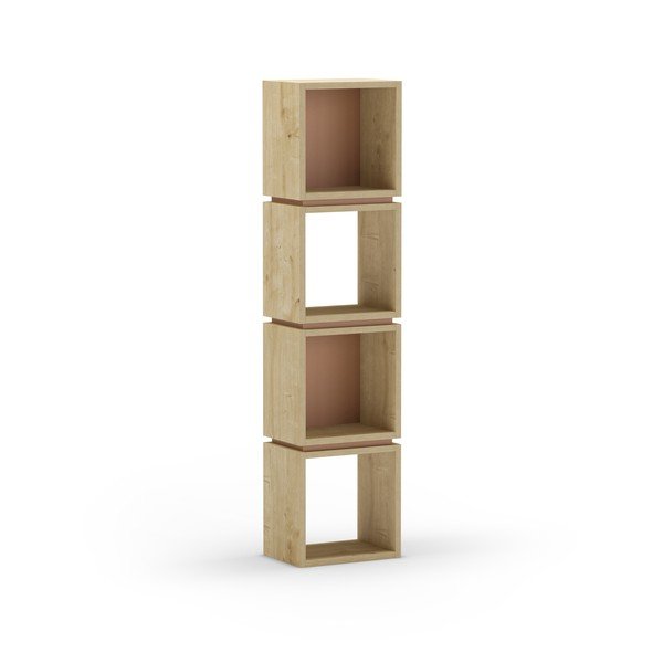 Libreria in rovere decorato color mattone-naturale 32x133 cm Lofty - Marckeric-image-2