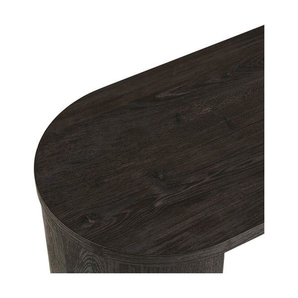 Tavolo consolle marrone scuro con effetto rovere 38x114 cm Bibione – House Nordic-image-4