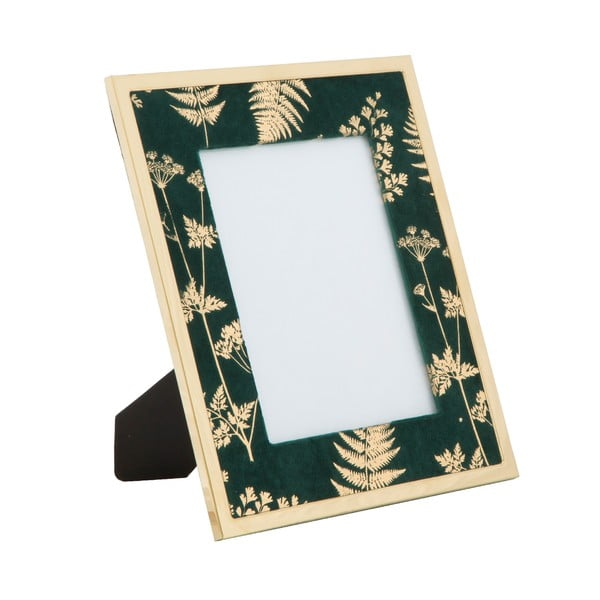 Portafoto da tavolo verde e oro, 15 x 20 cm Glam - Mauro Ferretti