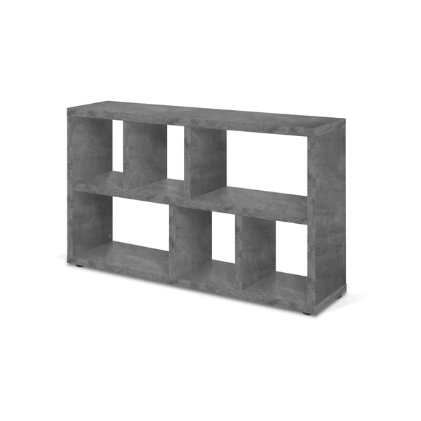 Libreria grigia effetto cemento 150x83 cm Berlin - TemaHome-image-4