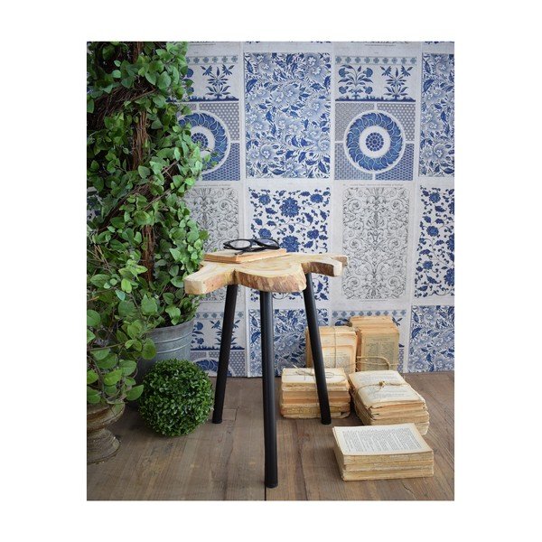 Tavolino country in teak, ø 40 cm - Orchidea Milano