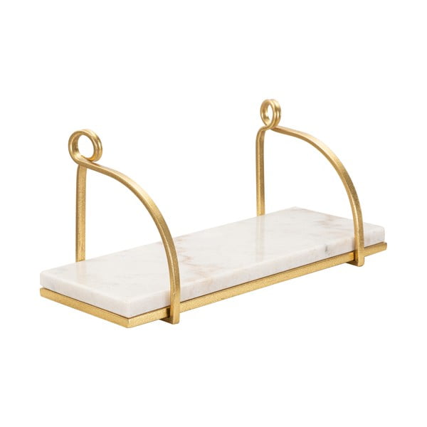 Mensola in marmo bianco-oro 40 cm Marble - Mauro Ferretti-image-2