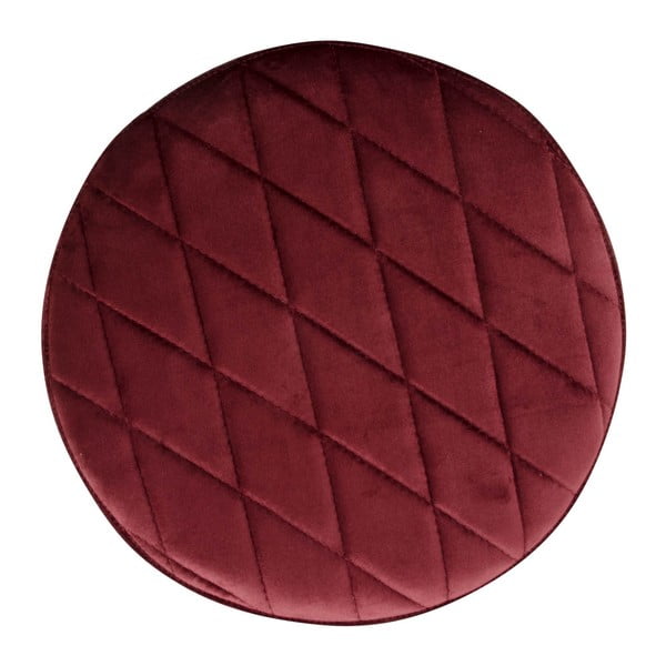 Pouf in velluto rosso, ø 34 cm Ejby - House Nordic-image-2