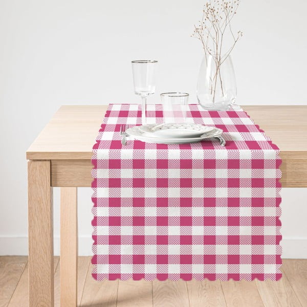 Runner da tavola in flanella rosa, 45 x 140 cm - Minimalist Cushion Covers