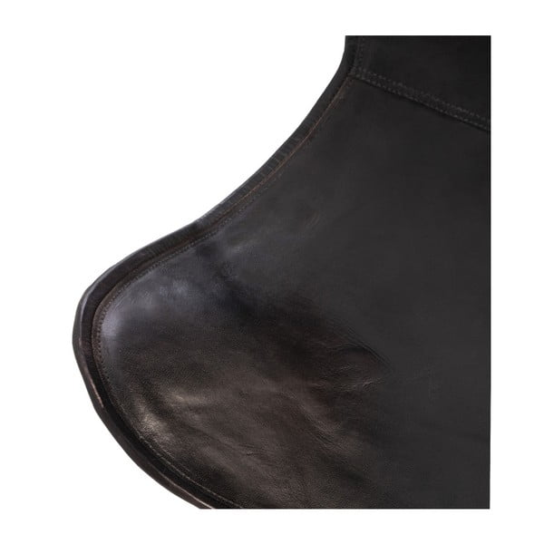 Poltrona a farfalla in pelle nera Farfalla - sømcasa-image-1