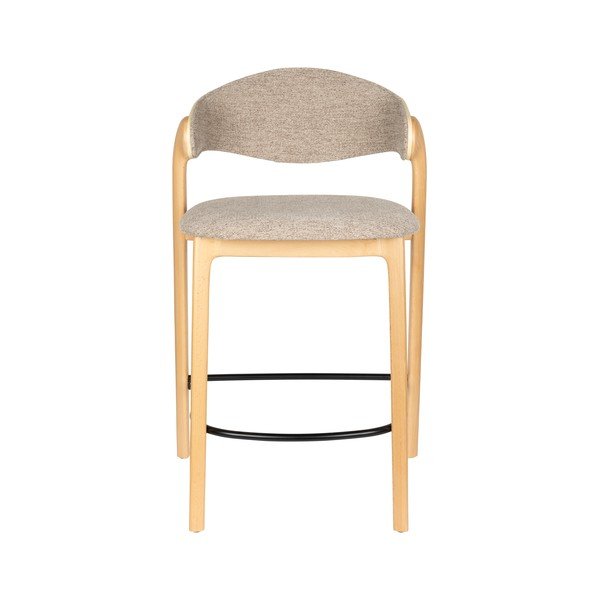 Sgabello da bar greige imbottito Babington – Dutchbone-image-1