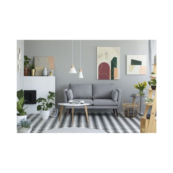 Divano 2 posti grigio chiaro Elena - Mazzini Sofas-image-2