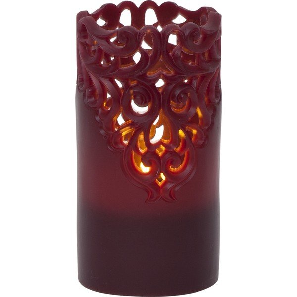 Candela LED a cera rossa, altezza 15 cm Clary - Star Trading-image-2