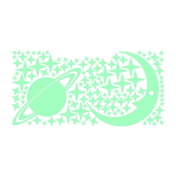 Adesivi murali luminosi Luna e pianeti - Ambiance-image-1