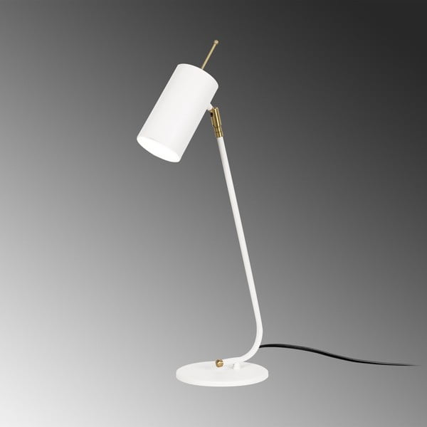 Lampada da tavolo bianca con paralume in metallo (altezza totale 55 cm) Sivani – Opviq lights-image-4