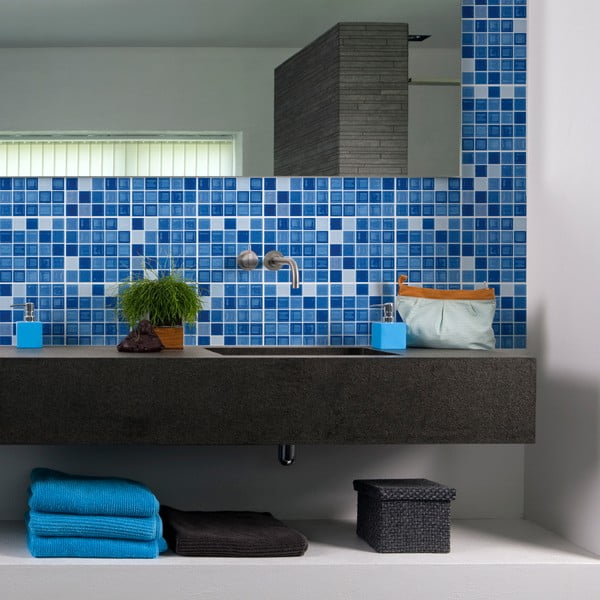 Set di 9 adesivi murali decorativi Ombre, 10 x 10 cm Mosaics - Ambiance