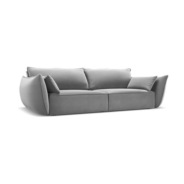 Divano grigio chiaro con rivestimento in velluto 208 cm Vanda – Mazzini Sofas-image-2