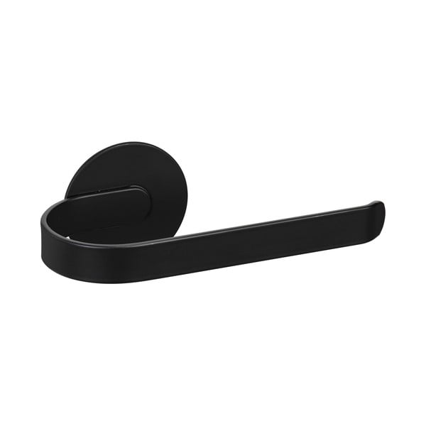 Porta carta igienica in metallo nero opaco autoportante Bivio - Wenko-image-2