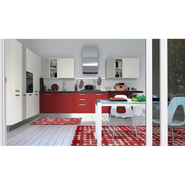 Runner lavabile bordeaux 55x115 cm Dama Rubino - Floorita-image-1