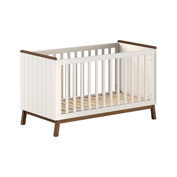 Lettino beige in pino massiccio con sponde rimovibili/con altezza regolabile 70x140 cm Sezane – Vipack