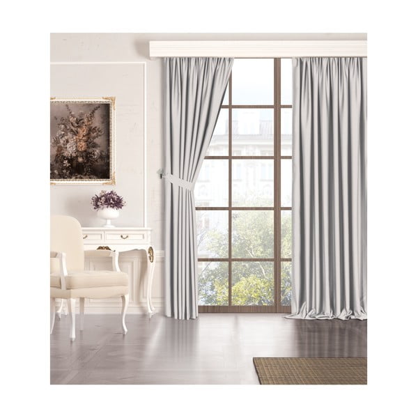 Tenda grigia semi smerigliata 260x100 cm - Mila Home-image-2