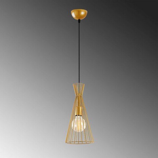 Lampada a sospensione color oro con paralume in metallo ø 20 cm Mezopotamya - Opviq lights-image-4