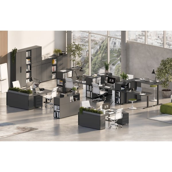 Tavolo da lavoro regolabile in altezza 80x160 cm Mailand - Germania-image-4