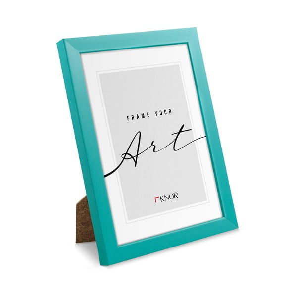 Cornice turchese verticale con sostegno/da appendere 20x26 cm – knor