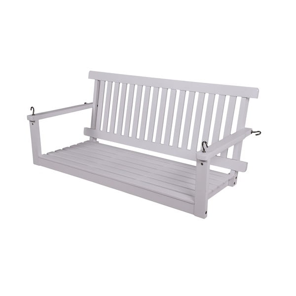 Altalena da giardino in legno bianco Augusta - Garden Pleasure-image-1