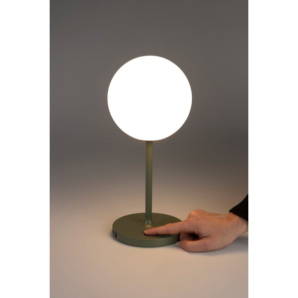 Lampada da tavolo verde dimmerabile (altezza 33 cm) Hub - White Label-image-2