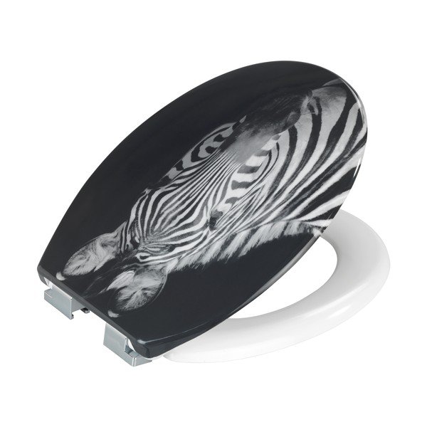 Sedile per wc con chiusura automatica 37,5 x 45 cm Zebra - Allstar-image-2