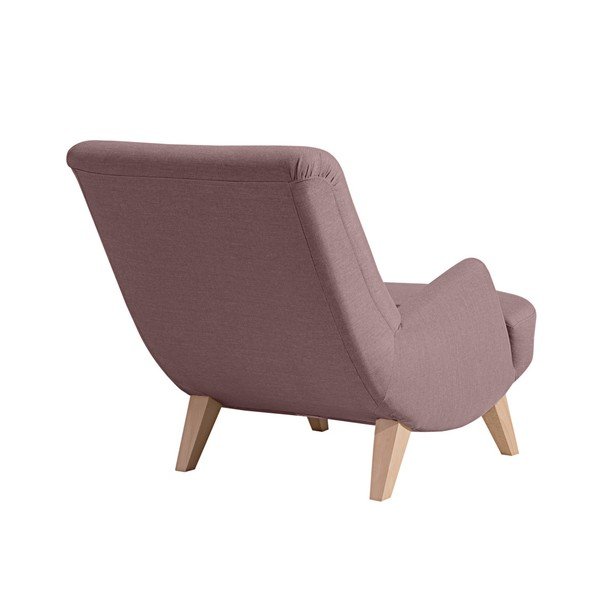 Poltrona viola chiaro con gambe marrone chiaro Brandford - Max Winzer-image-1