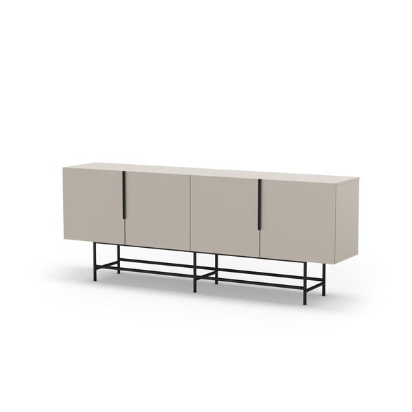 Cassettiera bassa crema 200x77,5 cm Eldia - Marckeric-image-4