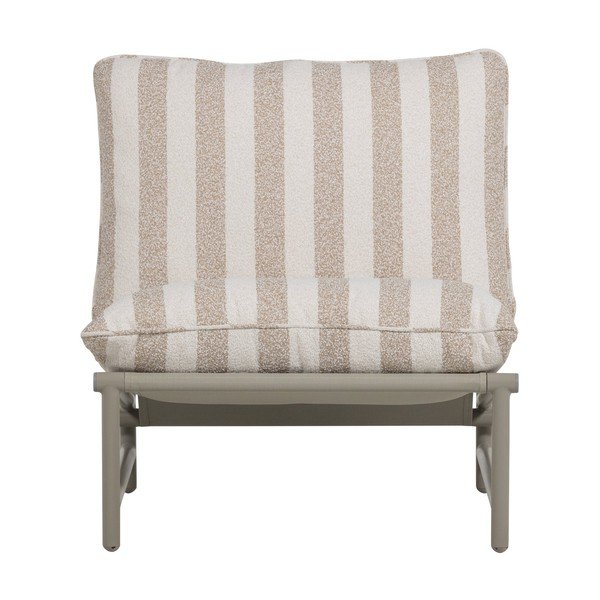 Poltrona da esterno beige in metallo/in imbottito Elvo – WOOOD-image-2