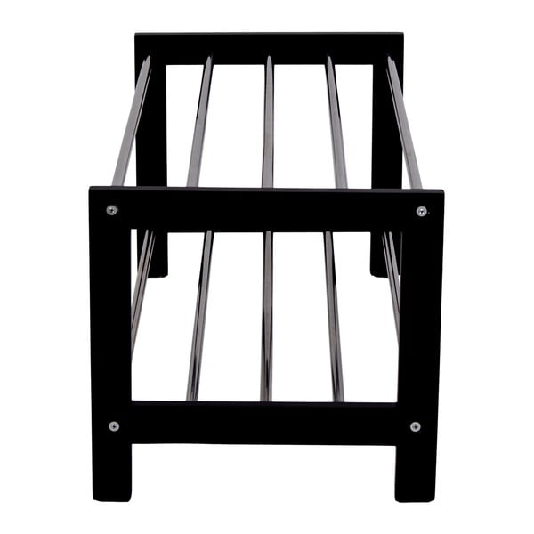 Scarpiera nera in legno di pioppo Padova - House Nordic-image-4