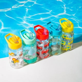 Borraccia per bambini con cannuccia Drink Up Safari, 400 ml Savannah Safari - Sass & Belle
