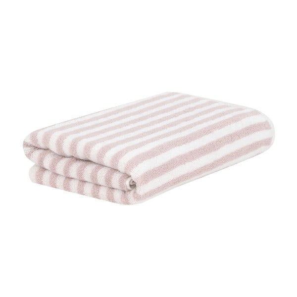 Set di 2 asciugamani in cotone rosa e bianco Viola, 50 x 100 cm - Westwing Collection