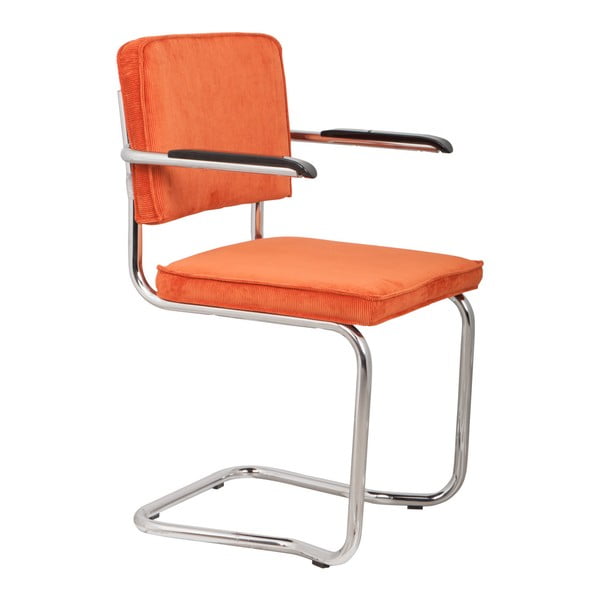 Set di 2 sedie arancioni con braccioli Ridge Kink Rib - Zuiver