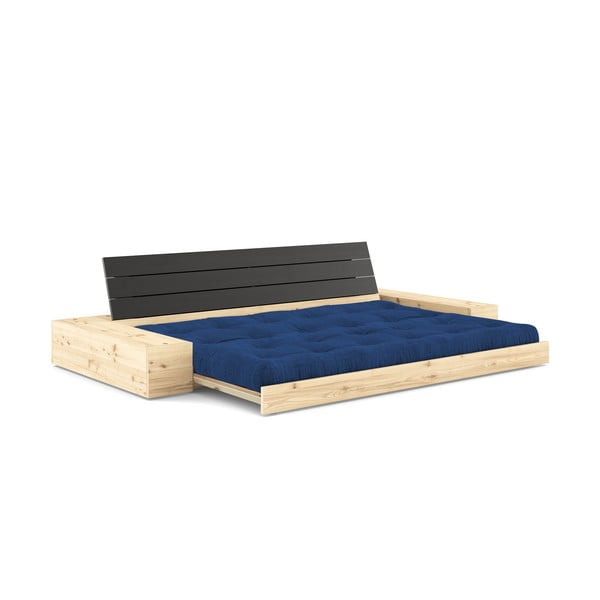 Divano letto in velluto a coste blu 244 cm Base - Karup Design-image-4