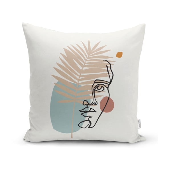 Povlak na polštář Minimalist Cushion Covers Drawing Face, 45 x 45 cm