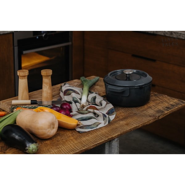 Asciugamano di lino 65x65 cm Golden Fall - Linen Tales-image-3