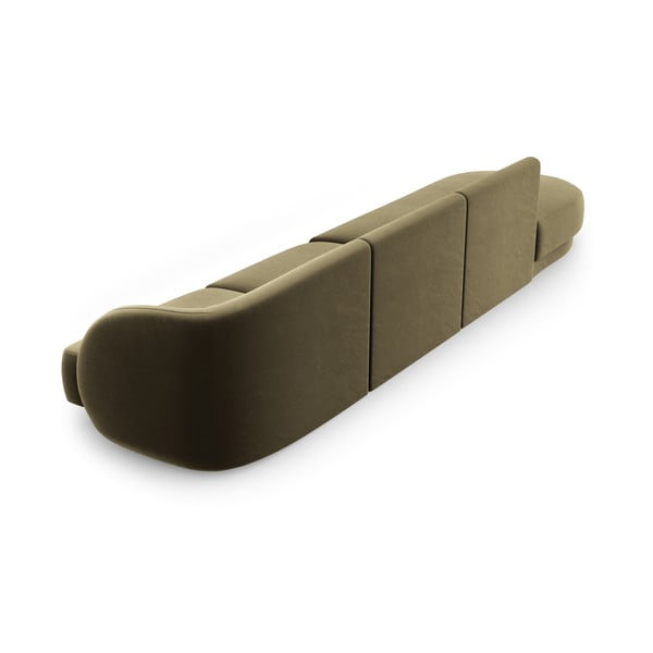 Divano in velluto verde 328 cm Miley - Micadoni Home-image-4