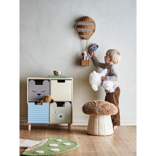 Pouf per bambini marrone/di colore naturale Bertil – Bloomingville Mini-image-2