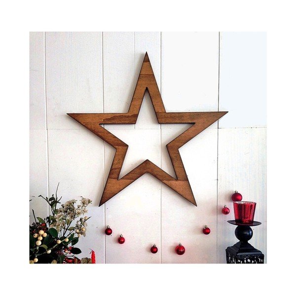 Decorazione murale natalizia Hello Star, 62 x 1,8 x 62 cm - La Moneta