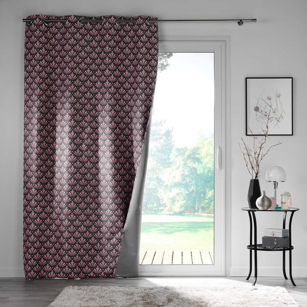 Tenda oscurante rosa-grigio in microfibra 135x260 cm Surya - douceur d'intérieur-image-2