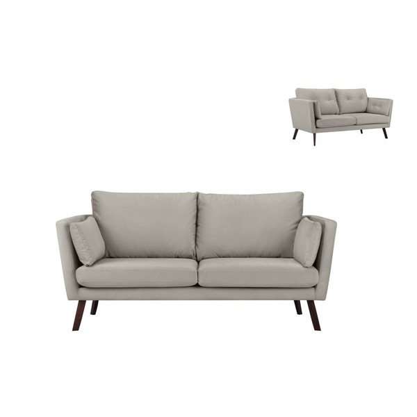 Divano 3 posti grigio chiaro Elena - Mazzini Sofas-image-1