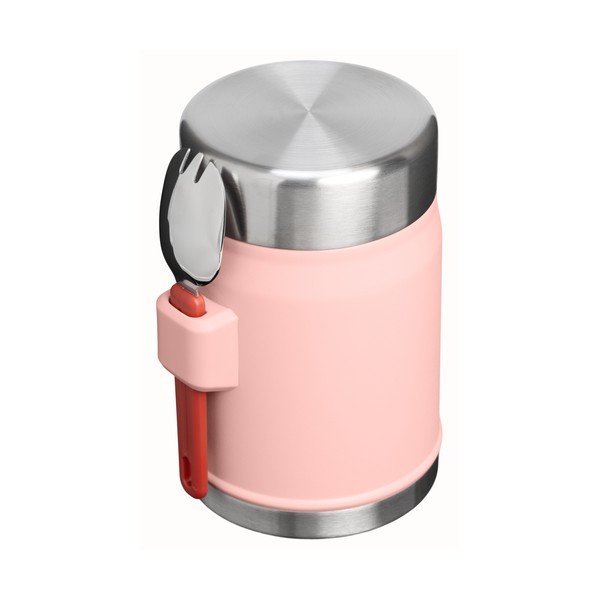 Borraccia termica color pesca in acciaio inox 400 ml Legendary Food Jar + Spork Peach Rose – Stanley-image-3