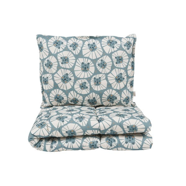 Set per culla blu Denim Lions - Malomi Kids-image-2