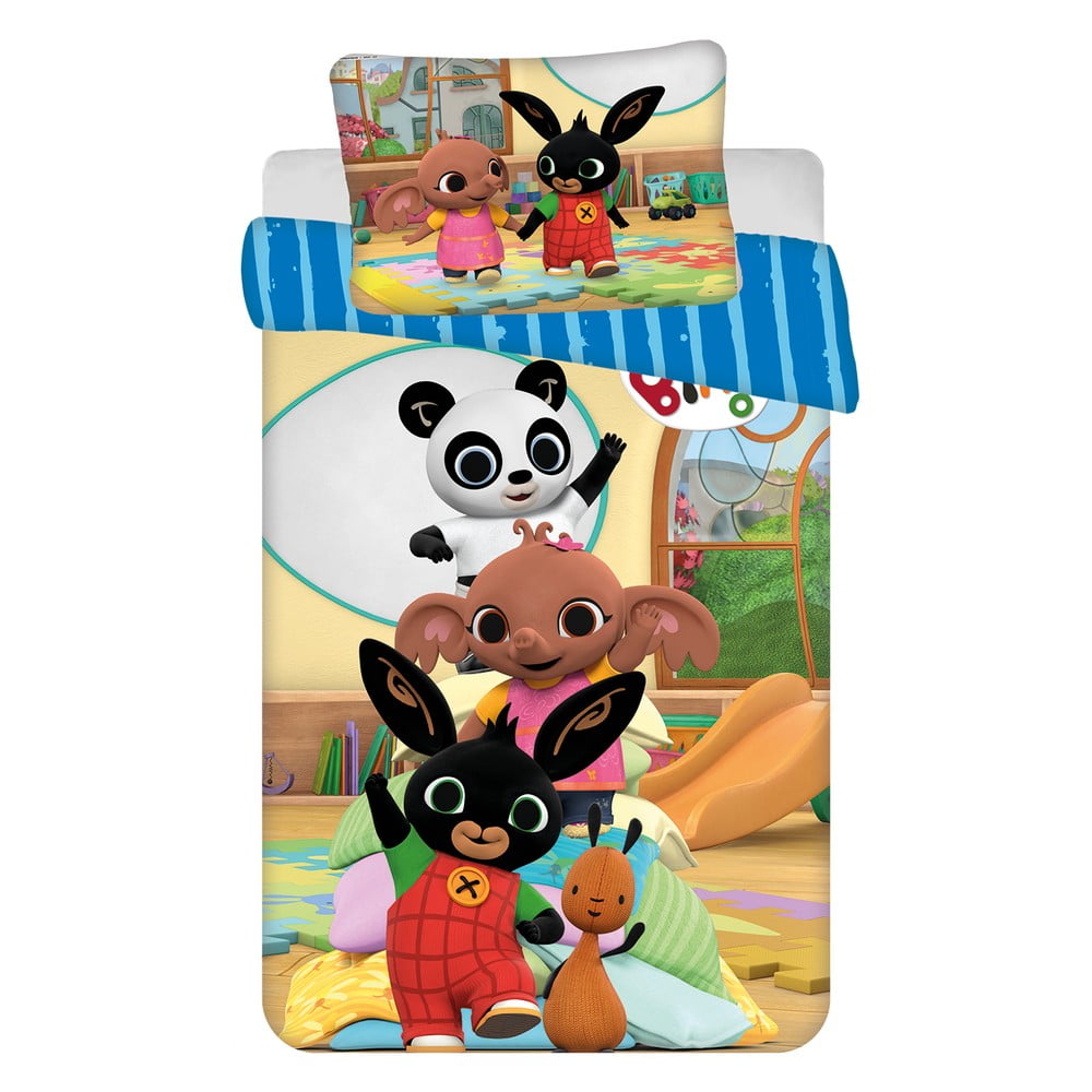 Set copripiumino e federa da bambini in cotone per culla 100x135 cm Bing Bunny "Tower" – Jerry Fabrics | Biancheria da letto per bambini
