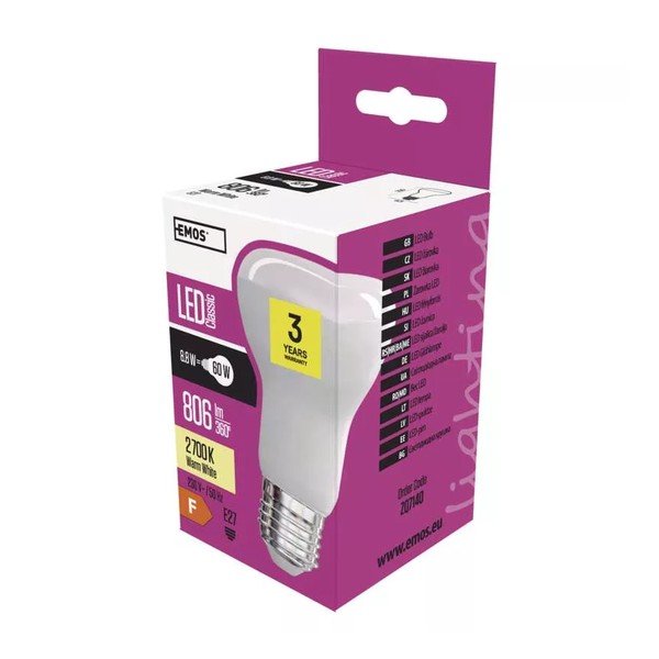 Lampadina LED calda E27, 9 W - EMOS-image-1