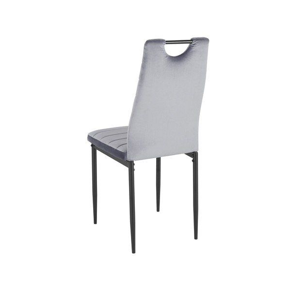 Sedie da pranzo grigio in velluto set di 4 pz Mandy - Støraa-image-4