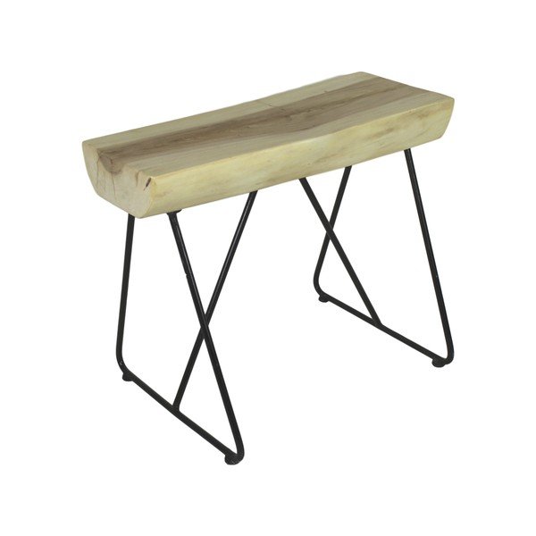 Sedia con seduta in legno di mungur non trattato Kruk - HSM collection