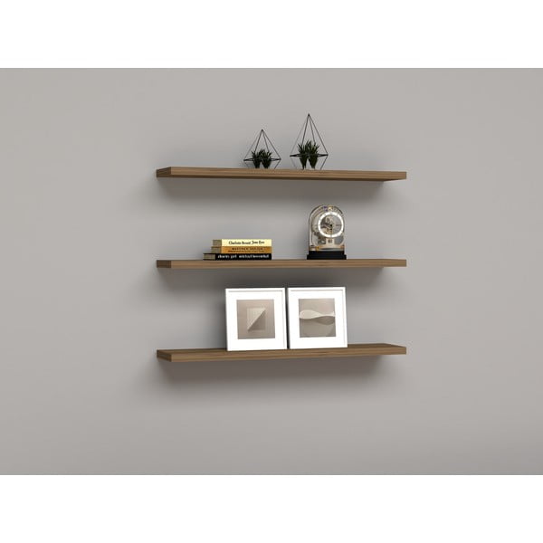 Mensole in noce in set da 3 Boss - Kalune Design-image-1