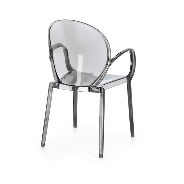 Sedia da esterno grigia in plastica Camilla – Bizzotto-image-4